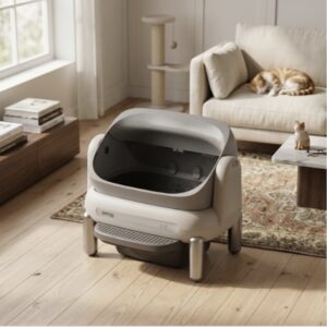 Smart Extra Large Semi-Open Cat Litter Box | Model: MS10003